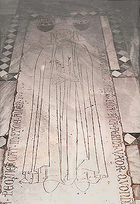 Foto af gravsten i kirken Santa Sabina på Aventin