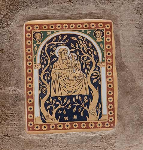 Via di Sant'Ambrogio: Santa Maria in Portico-ikon. - cop. Leif Larsson