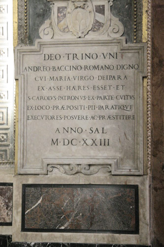 Cappella Baccini: mindesten for Andrea Baccino