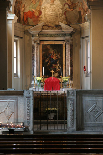 Cappella del Santissimo Sacramento og altertavlen Madonna del Rosario - cop. Leif Larsson