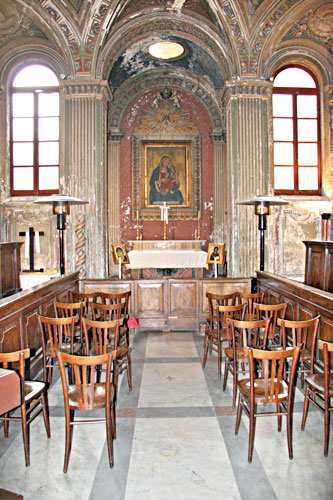 Santa Maria in Cosmedin: Vinterkoret med Ikon - foto cop. Leif Larsson