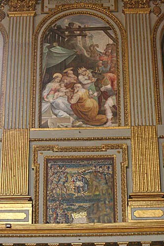 Fresko og Mosaik i Hovedskibet i Kirken Santa Maria Maggiore