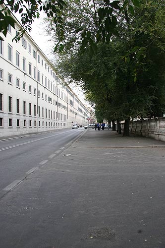 Via del Quirinale med Palazzo del Quirinale på venstre side