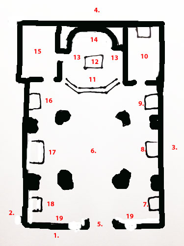 Plan over Kirken San Paolo alla Regola
