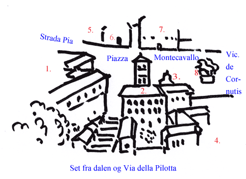 Plan over Piazza di Montecavallo i 1593