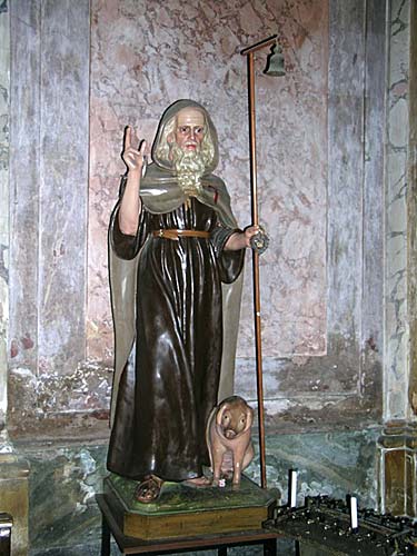 Statue af  Sant'Antonio Abate. - cop.B.Lundin 