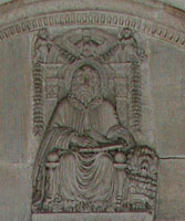 relief over indgangen til Kirken San Marco udført af Isaia da Pisa