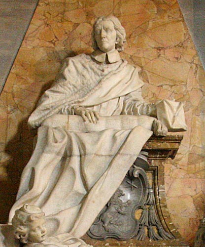 Monument for Agostino Favoriti i Kirkens venstre side - detalje