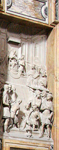 Cappella Sistina i Kirken Santa Maria Maggiore: relief på gravmælet for Pius V