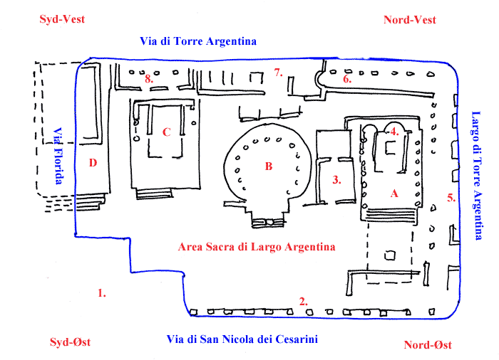 Plan over Area Sacra di Largo Argentina